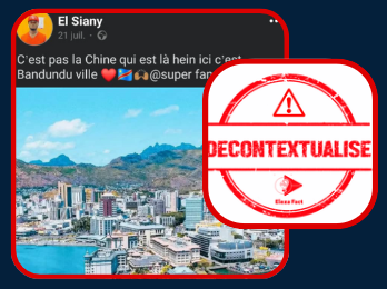 Hors contexte : cette photo présentée comme Bandundu-ville montre en réalité Port-Louis, la capitale de l’île Maurice
