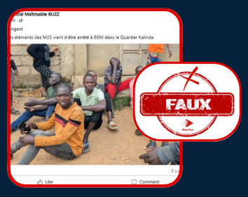 Attention, cette image ne montre pas l’arrestation des éléments M23 à Beni mais plutôt des agents de la société Top Sig