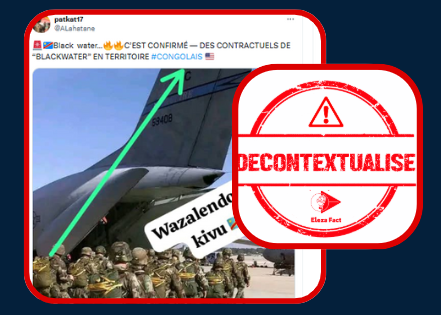 Cette image ne montre pas les Blackwater en RDC en 2025, mais plutôt l’armée américaine en Caroline du Nord en 2000