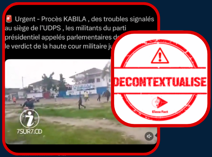 Attention, cette vidéo ne cadre pas avec le procès de Joseph Kabila, mais une crise interne à l’UDPS en 2022