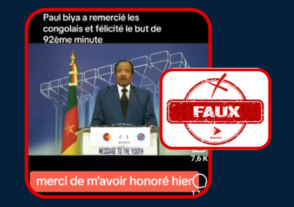 Faux, Paul Biya n’a pas rendu hommage au but de Chancel Mbemba marqué à la 92ᵉ minute contre le Cameroun