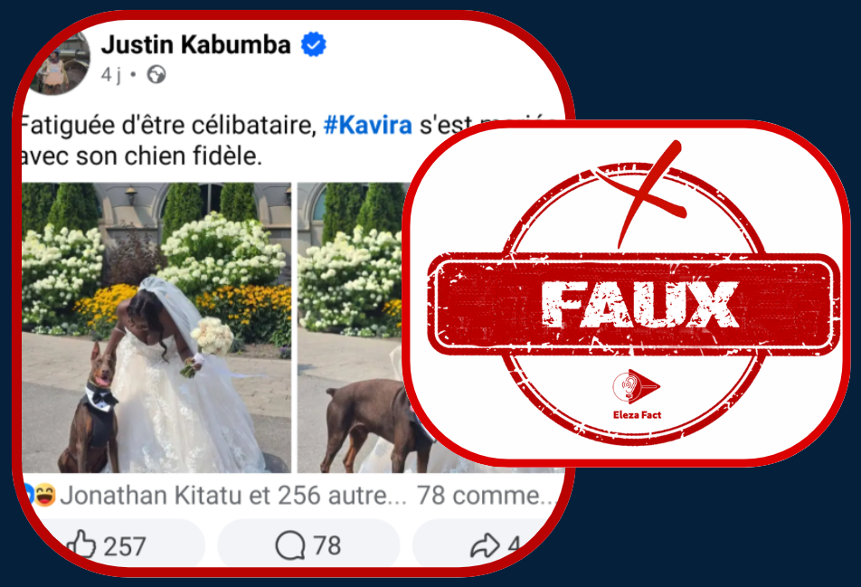 Faux, cette femme ne s’est pas mariée à son chien, l’image est utilisée hors contexte