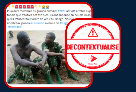 Attention, cette image n’est pas d’une arrestation de combattants du M23, mais plutôt des militaires burundais complices d’insurgés en 2015