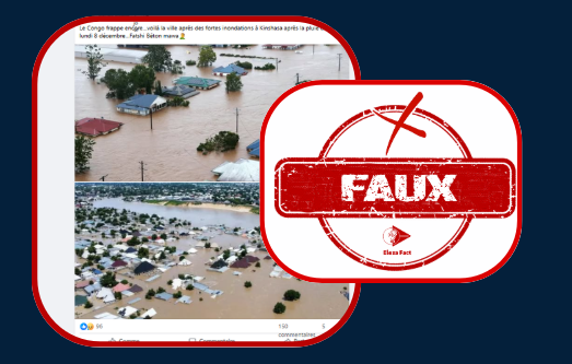 Attention, ces images montrant des inondations extrêmes ne proviennent pas de Kinshasa, mais plutôt du Nigéria en 2024 et d’Australie en 2022