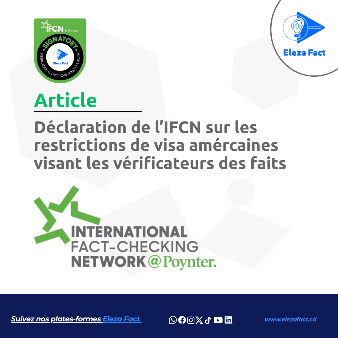 Déclaration de l'IFCN sur les restrictions de visa américaines visant les vérificateurs de faits