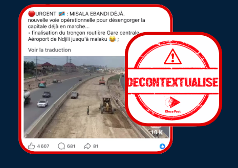 Attention, cette photo montre la route Ofankor-Nsawam à Accra au Ghana et non un tronçon routier en construction à Kinshasa