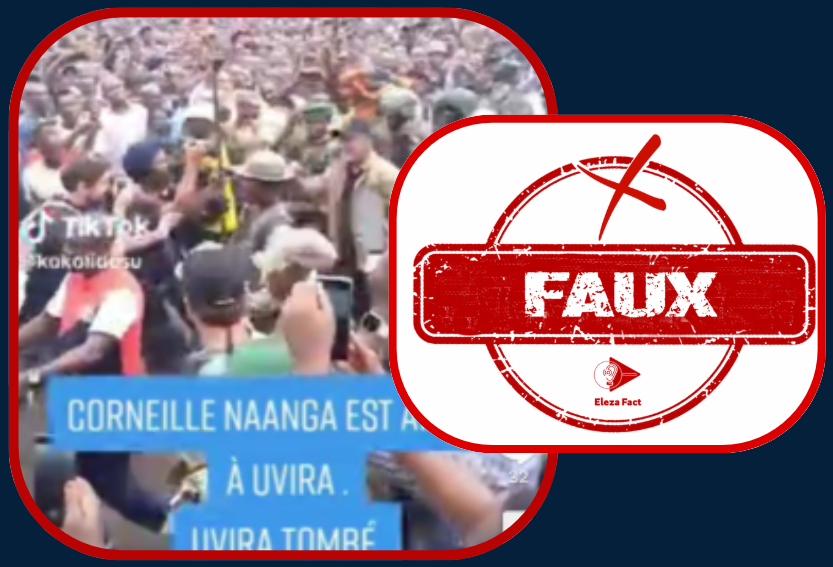 Attention, cette vidéo présentée comme l’arrivée de Corneille Nangaa à Uvira est sortie de son contexte, elle a été filmée en février 2025 à Goma