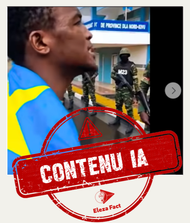 Attention, cette vidéo montrant un jeune homme s’adressant aux policiers de l’AFC/M23 à Goma n’est pas authentique